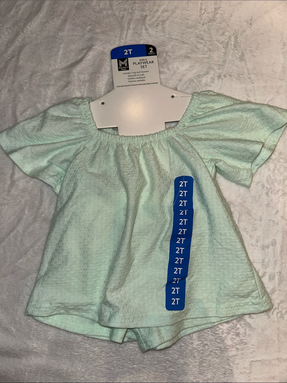 2T Girls Mint Green Playwear Top - Unbranded